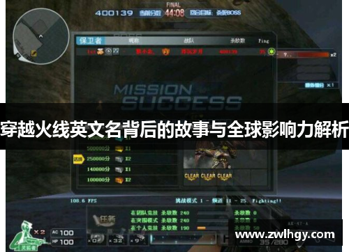 穿越火线英文名背后的故事与全球影响力解析 穿越火线英文名背后的故事与全球影响力解析